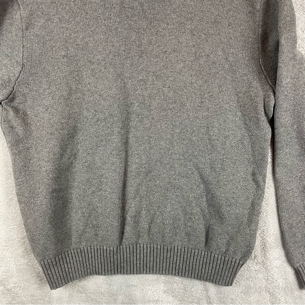 Polo Ralph Lauren Mens Size XL Quarter Zip Mock Neck Gray Sweater 100% Cotton - Picture 9 of 16